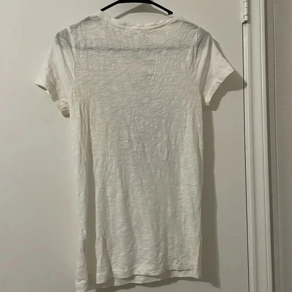 J. Crew White T-Shirt with Silver Deer Design - Picture 3 of 8